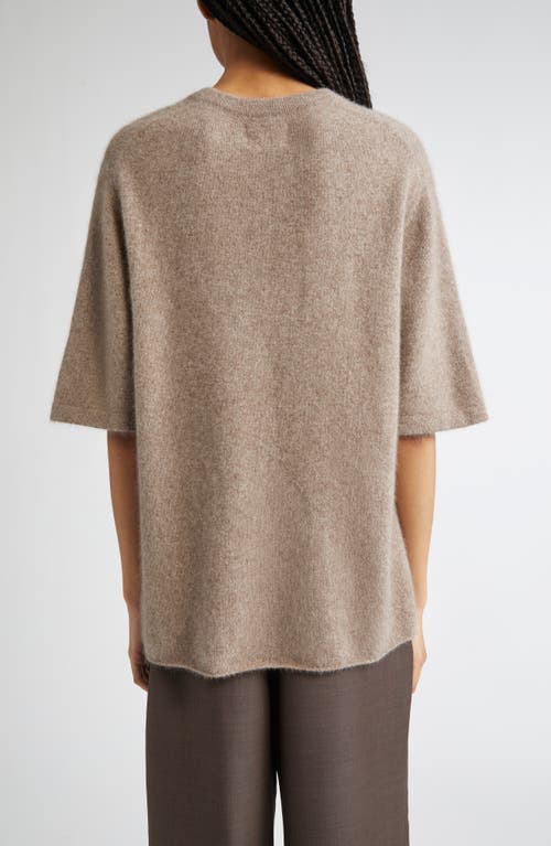 Loulou De Saison Raven Mercerized Wool & Yak Hair Blend Sweater In Brown