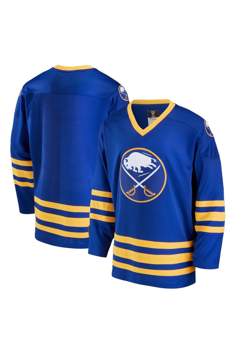 Men's Fanatics Branded Royal Buffalo Sabres Premier Breakaway Heritage Jersey, Alternate, color, Royal