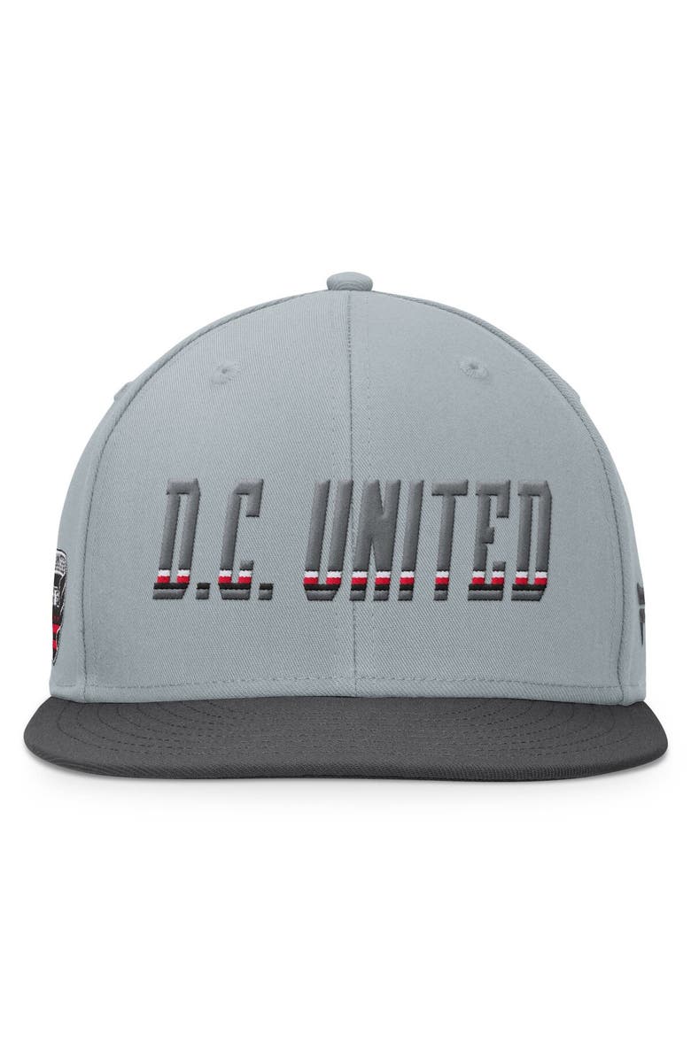 FANATICS Men's Fanatics Branded Gray D.C. United Smoke Snapback Hat, Alternate, color, 