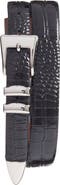 Torino Alligator Embossed Leather Belt