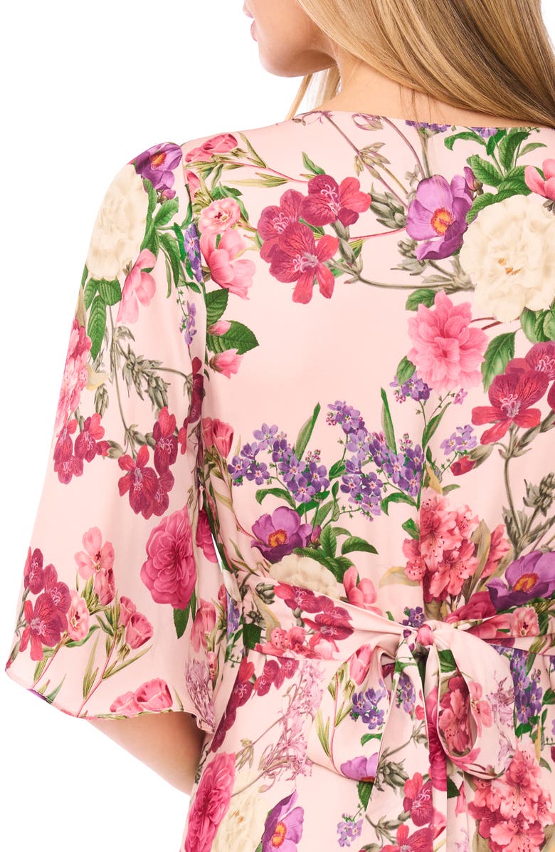 Ted Baker Briar Floral Flutter Sleeve Midi Dress, Alternate, color, Cloud Pink