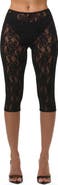 Naked Wardrobe Lace Capri Leggings