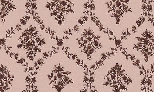 Maniere Manière Victorian Print Footie In Brown