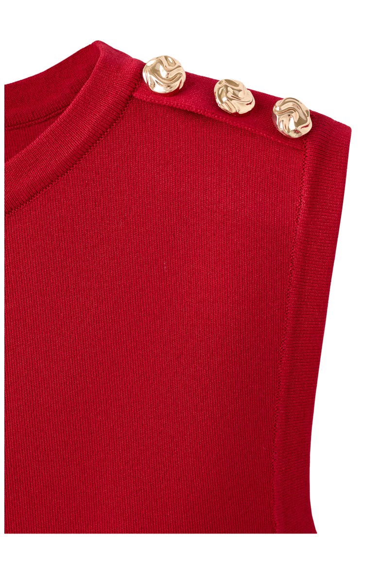 Sleeveless Sweater Minidress, Alternate, color, RED