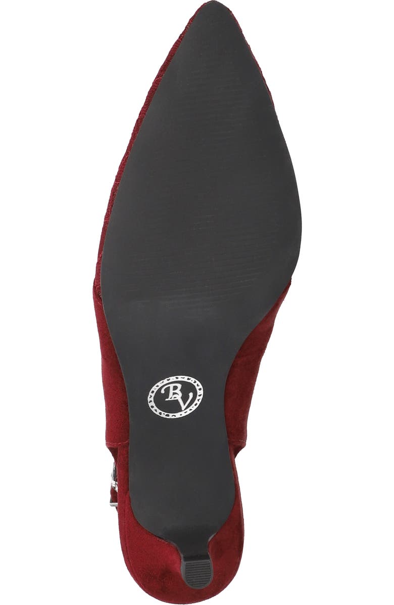 Bella Vita Marquette Slingback Kitten Heel Pump, Alternate, color, Burgundy Suede