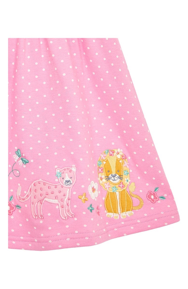 JOJO MAMAN BEBE Polka Dot Cats Appliqué Cotton Dress, Alternate, color, 