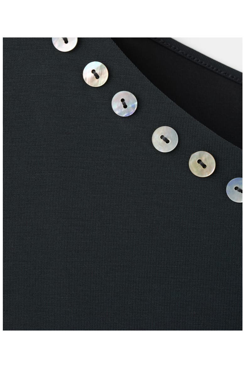 Button Embellished Asymmetric Tank, Alternate, color, CHARCOAL