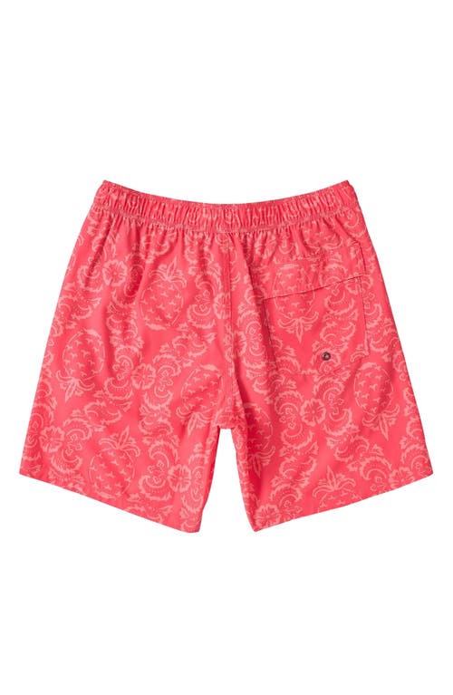 Saxx Oh Buoy 2n1 7-inch Swim Shorts In Pineapple Brocade-hibiscus