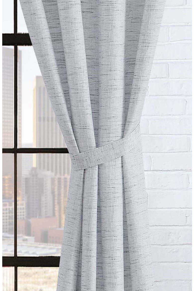 Sierra Textured Set of 2 Curtain Panels, Alternate, color, DENIM