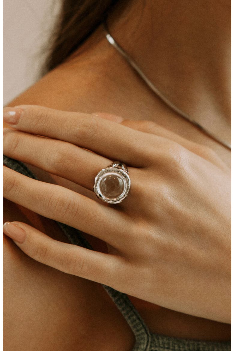 Aeolian Whispers Ring, Alternate, color, Silver & Crystal Clear