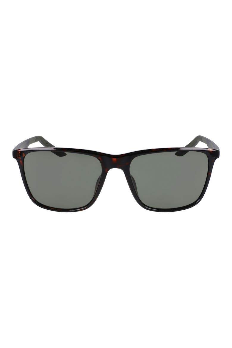 State 55mm Sunglasses, Main, color, TORTOISE/ GREEN
