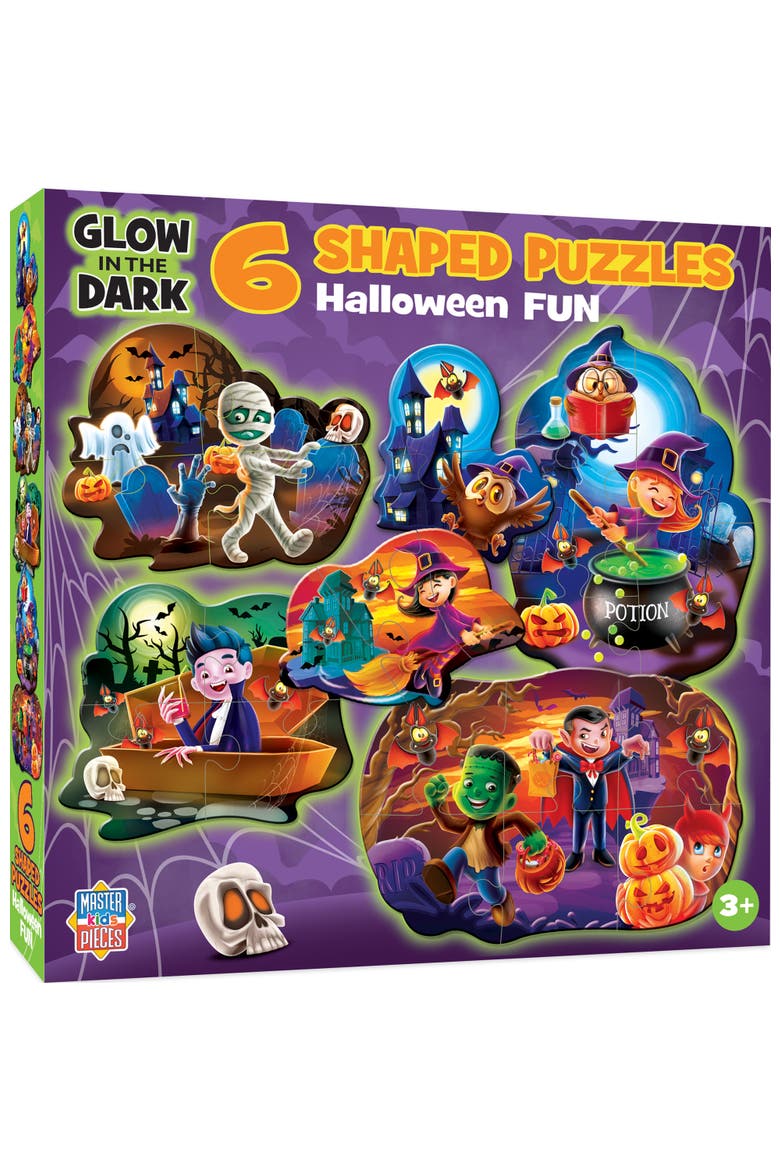 Halloween Glow 6-Pack Mini Puzzles, Main, color, Multicolor
