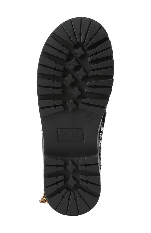 Kurt Geiger London Kids' Chain Combat Boot In Black