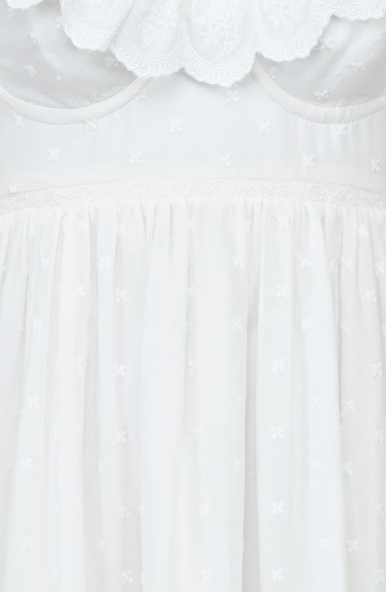 HOUSE OF CB Maisie Broderie Anglaise Cotton Babydoll Minidress, Alternate, color,