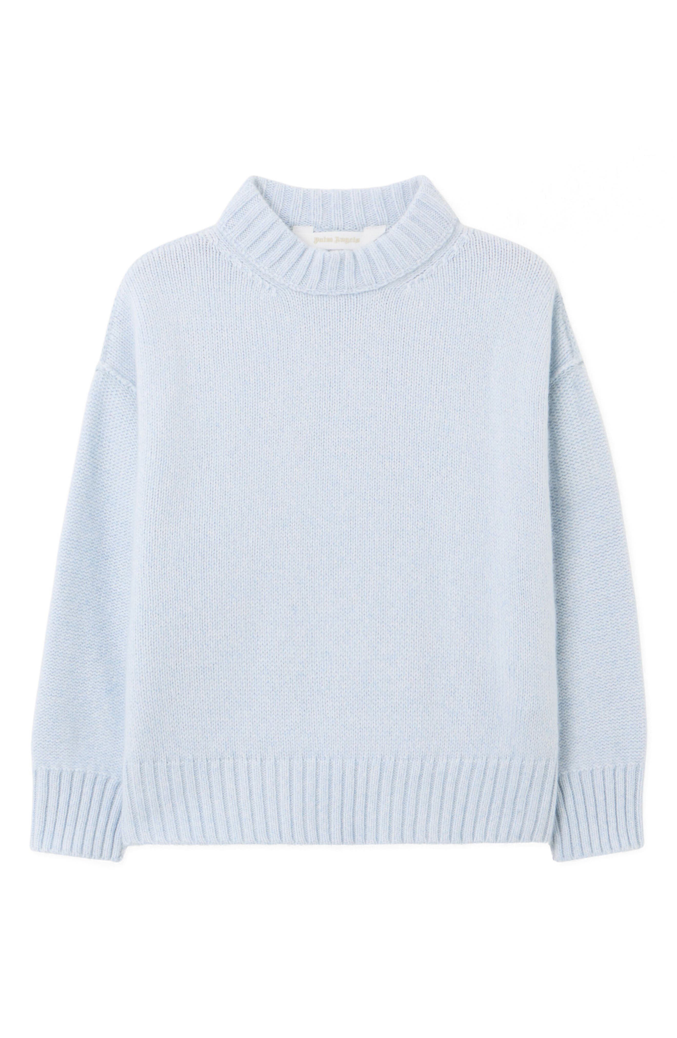 Kids' Curved Logo Knit Crewneck Sweater