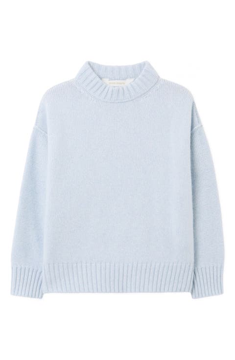 Kids' Curved Logo Knit Crewneck Sweater