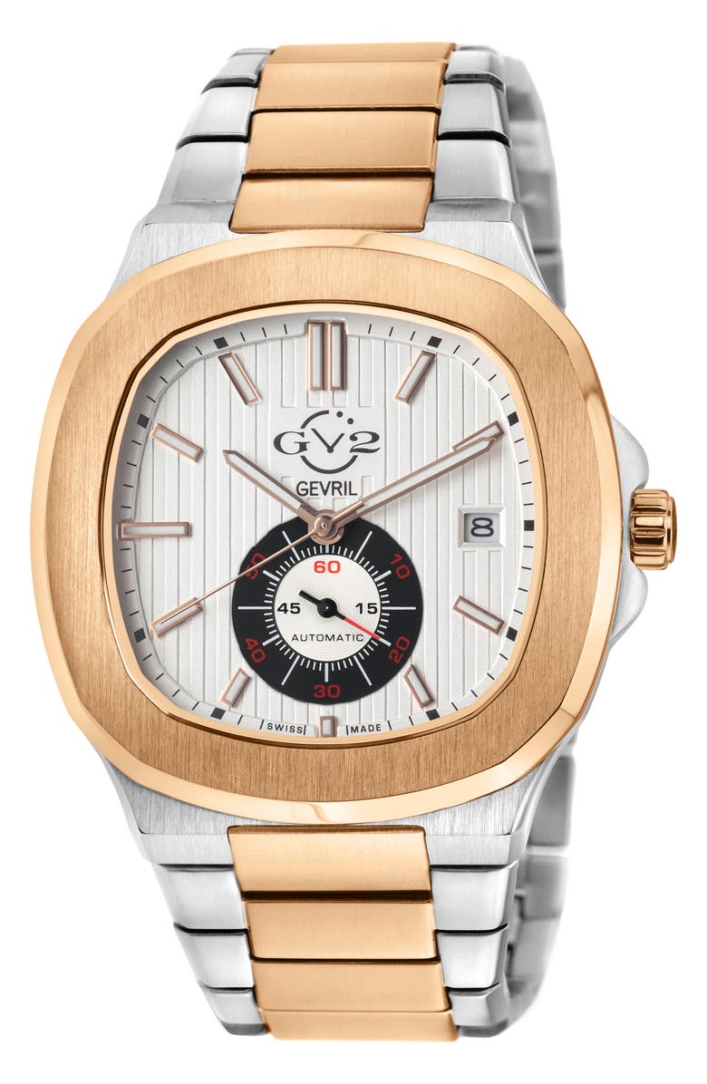 GV2 Potente Automatic Stainless Steel Bracelet Watch, 40mm, Main, color, 