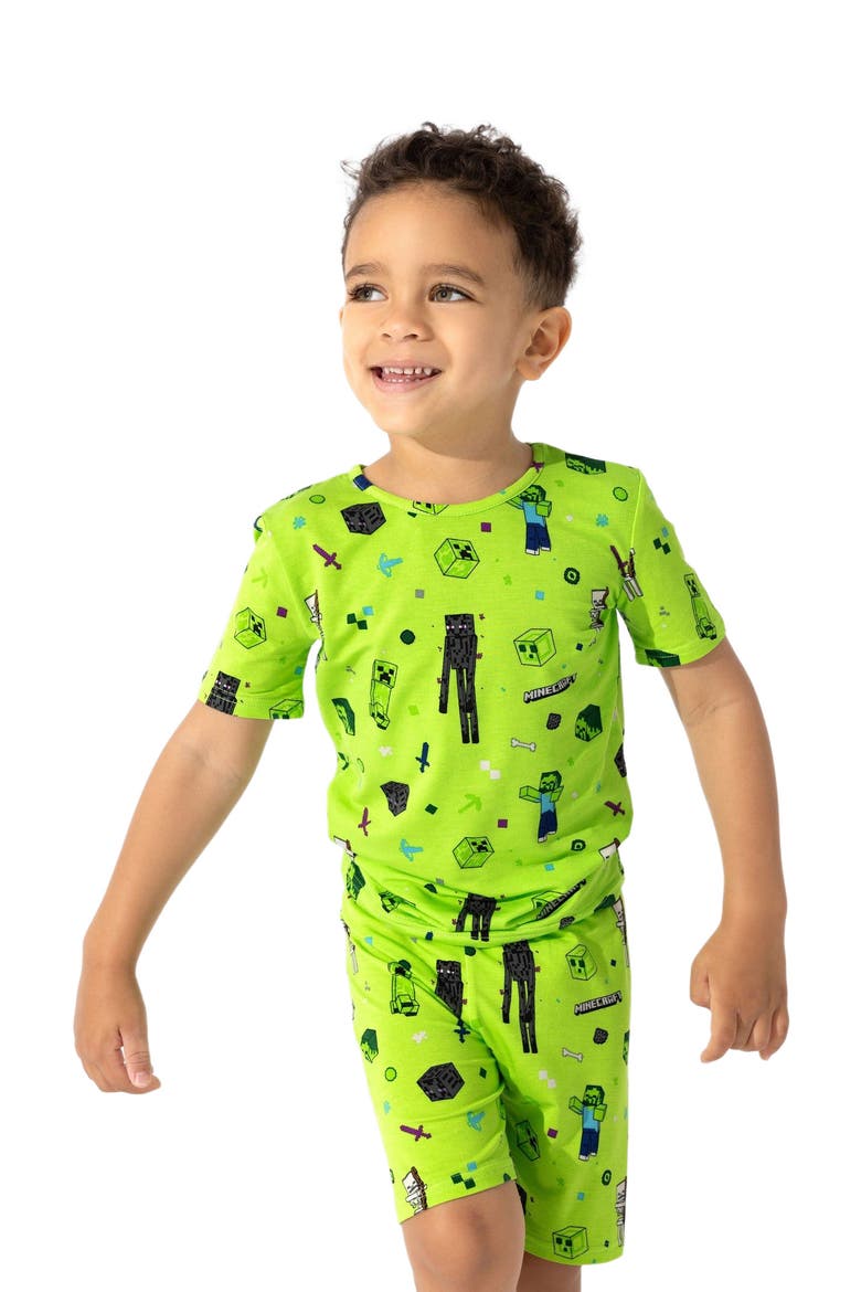 Minecraft Mob Squad Kids 2-Piece Short Sleeve & Shorts Pajama Set, Alternate, color, Minecraft Mob Squad