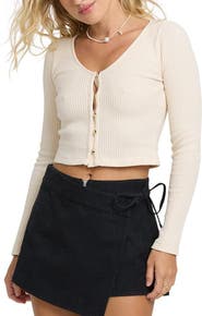 Billabong Paxton Long Sleeve Thermal Crop Top