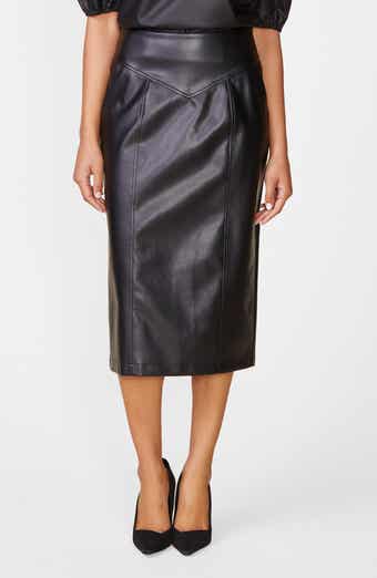 Morrison Faux Leather Midi Skirt