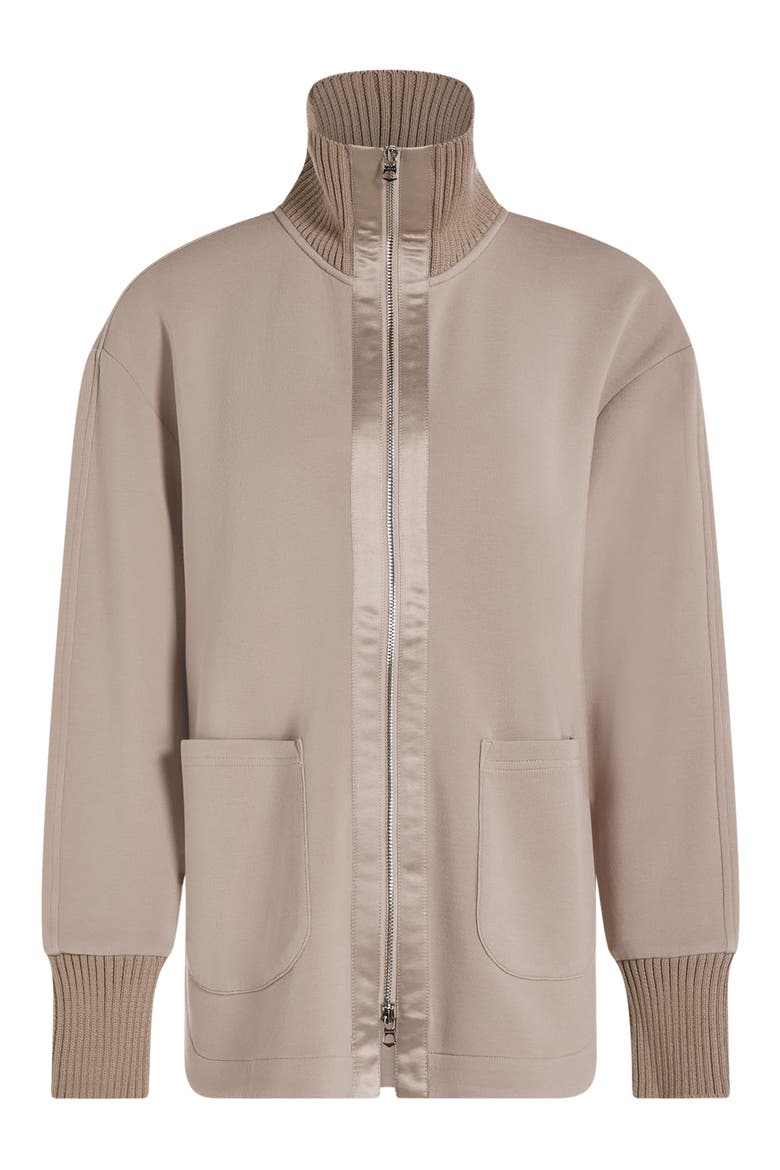 Niamh Knit Zip Jacket, Alternate, color, LIGHT TAUPE
