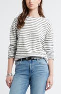 Treasure & Bond Boxy Stripe Long Sleeve Roll Neck T-Shirt