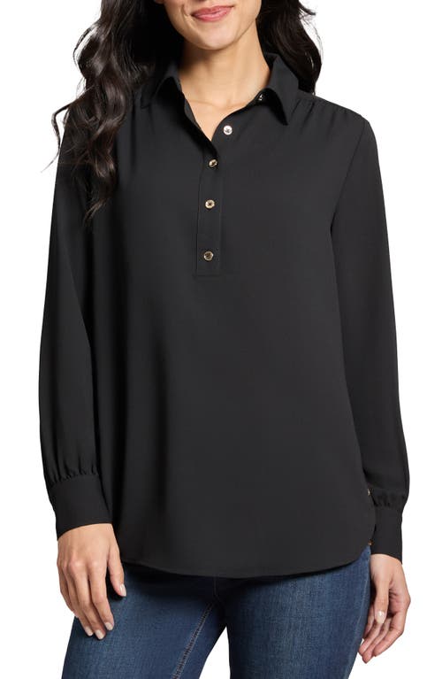JONES NEW YORK JONES NEW YORK SIDE BUTTON POPOVER TUNIC TOP 