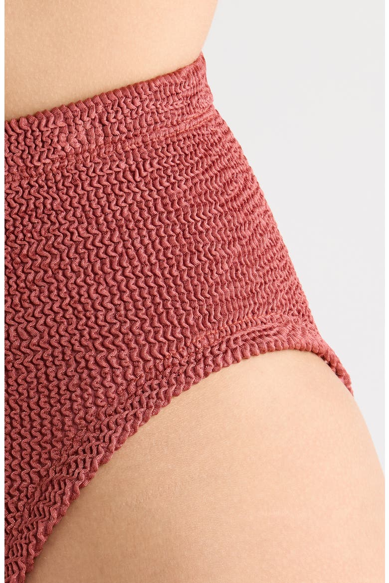 Nadine Two-Piece Swimsuit, Alternate, color, METALLIC ROSEWOOD