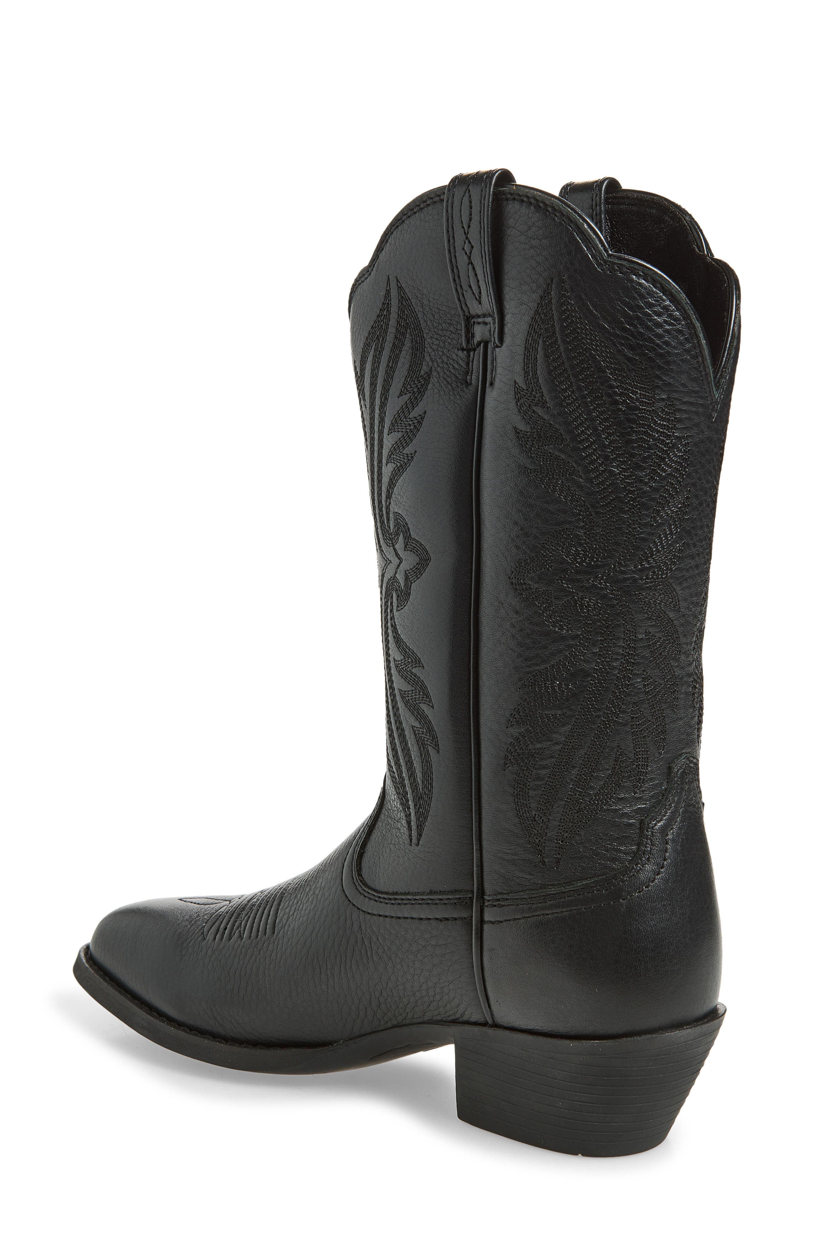 Heritage Western R-Toe Boot, Alternate, color, SUPPLE BLACK
