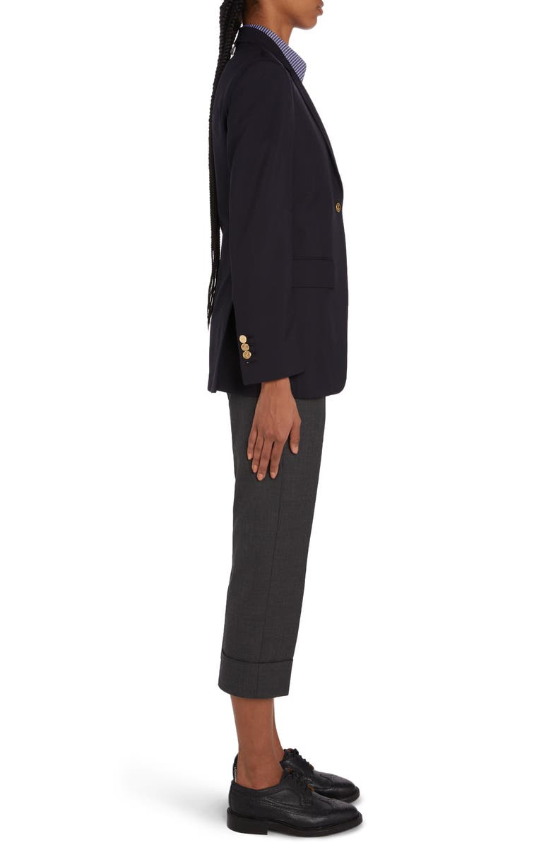 Thom Browne Single Breasted Wool Twill Blazer, Alternate, color,