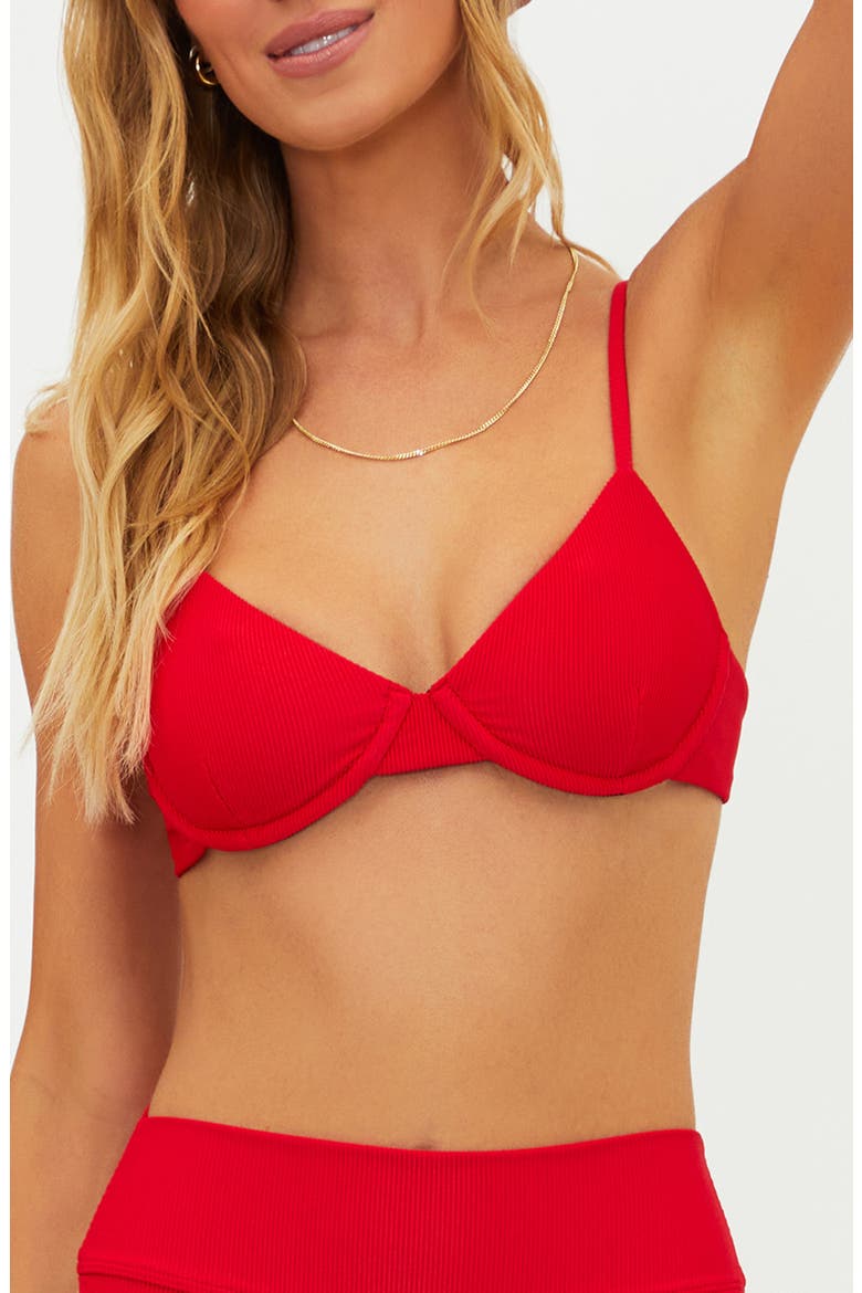 Camilla Underwire Bikini Top, Main, color, RED