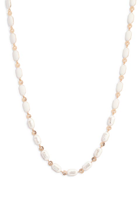Crystal Accent Resin Necklace