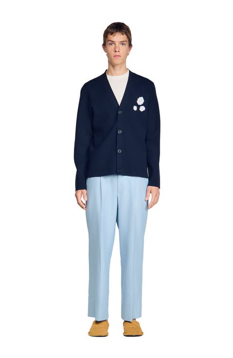 Cardigan with floral pattern