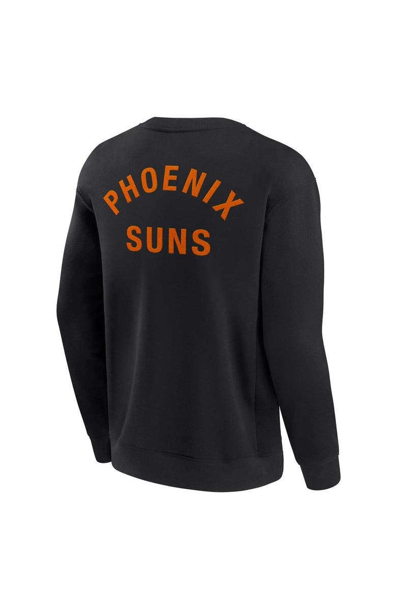 Fanatics Signature Unisex Fanatics Signature Black Phoenix Suns Super Soft Pullover Crew Sweatshirt, Alternate, color, Black