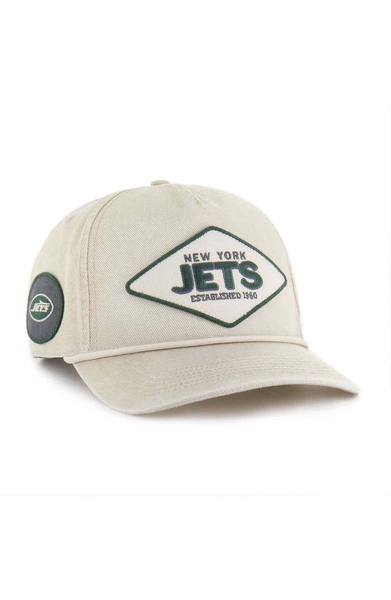 '47 Men's '47 Khaki New York Jets Cairn Hitch Adjustable Hat, Main, color, Khaki