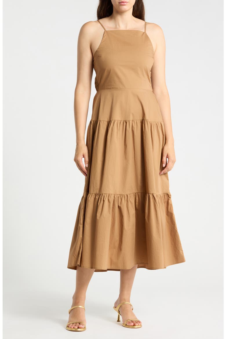Tiered Cotton Maxi Dress, Alternate, color, FOXTROT