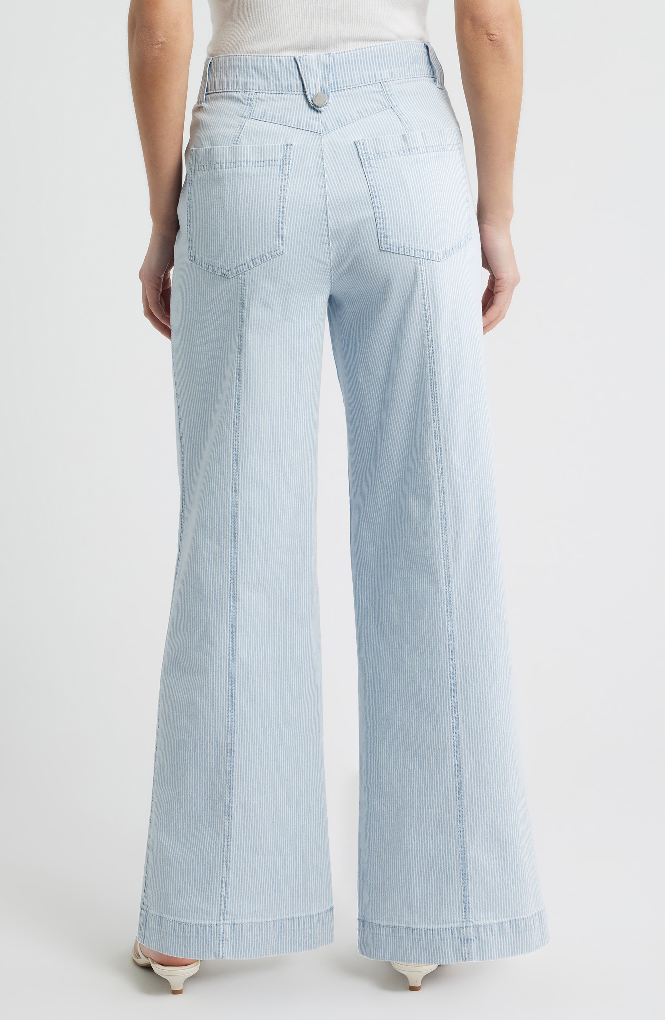 Skyrise Stripe Patch Pocket Wide Leg Pants - image 2
