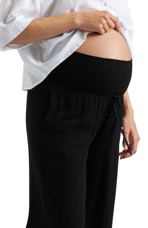 RIPE MATERNITY RIPE MATERNITY MARLOW SMOCKED DRAWSTRING WIDE LEG PANTS
