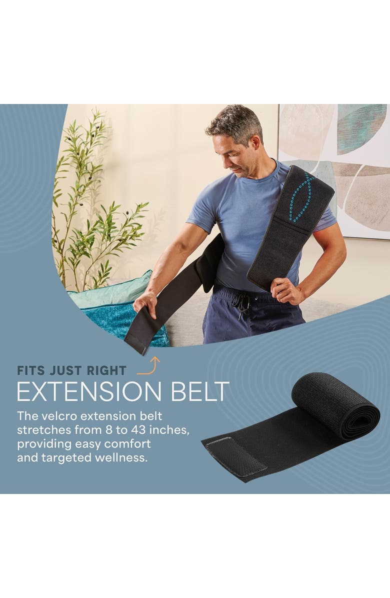 Lifepro Allevared Elite Red Light Therapy Belt 660nm & 850nm Rechargeable Infrared light, Alternate, color, Black