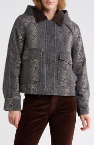 Lucky Brand Hooded Cropped Barn Jacket
