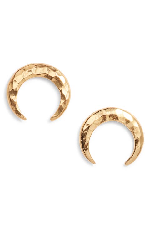 Kara Moon Stud Earrings