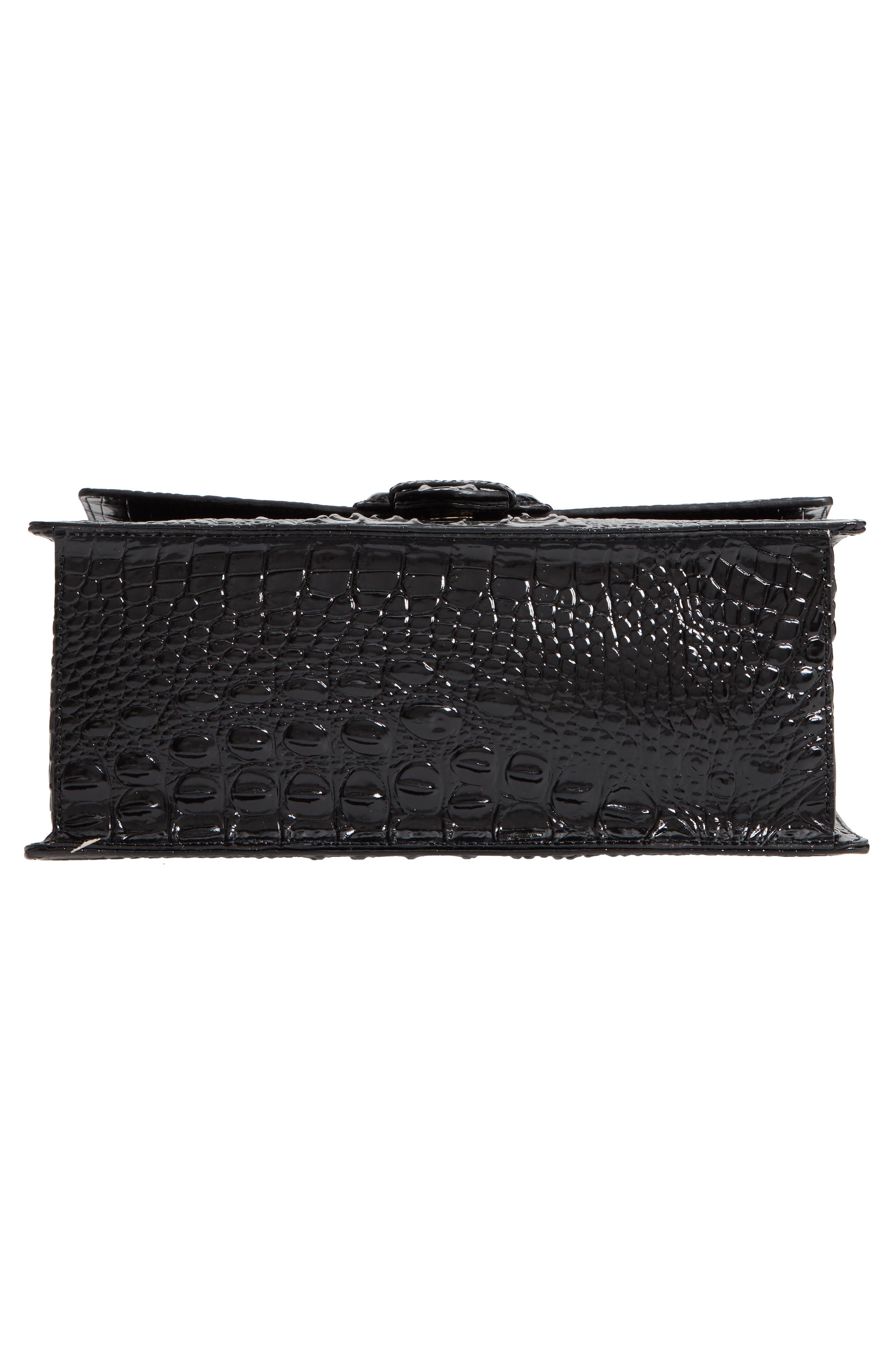 Brahmin Medium Francine Croc Embossed Leather Satchel, Alternate, color, 