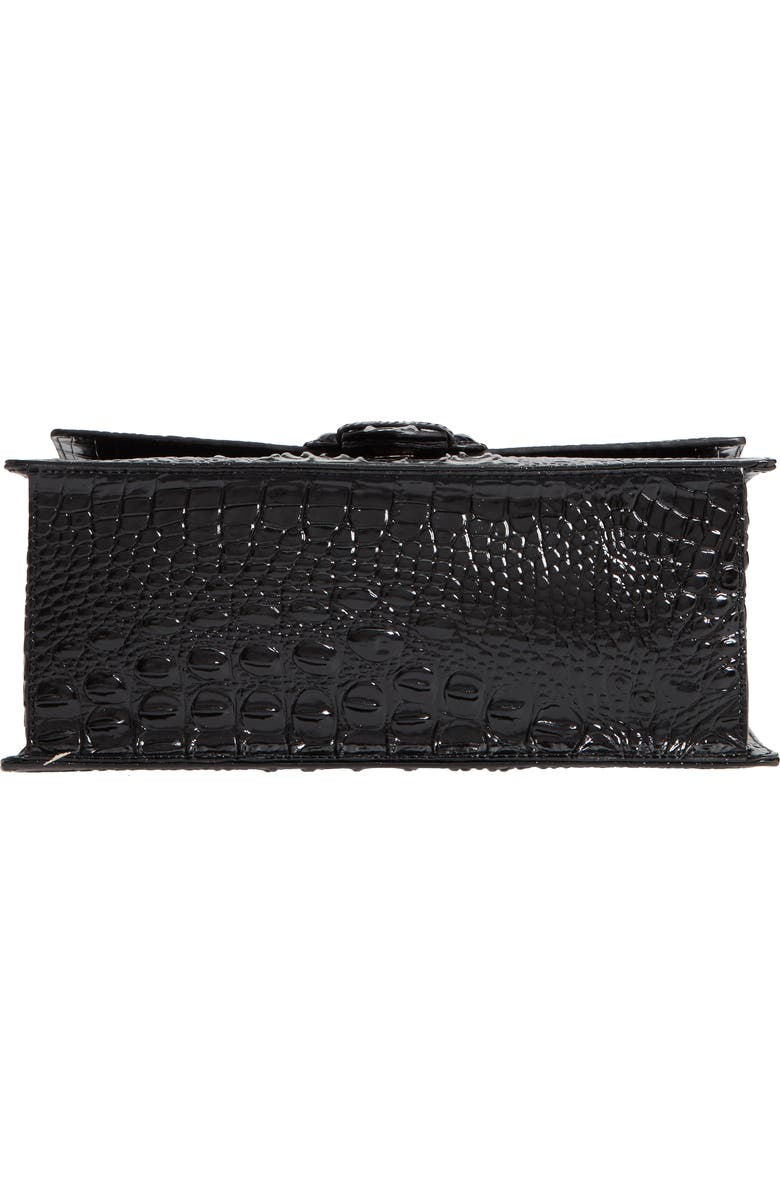 Brahmin Medium Francine Croc Embossed Leather Satchel, Alternate, color,