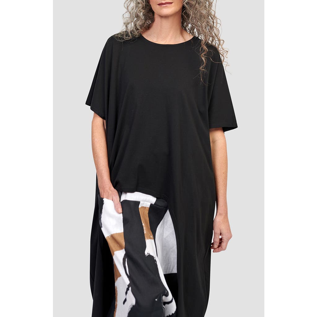ALEMBIKA ALEMBIKA CREW NECK HIGH-LOW JERSEY TUNIC