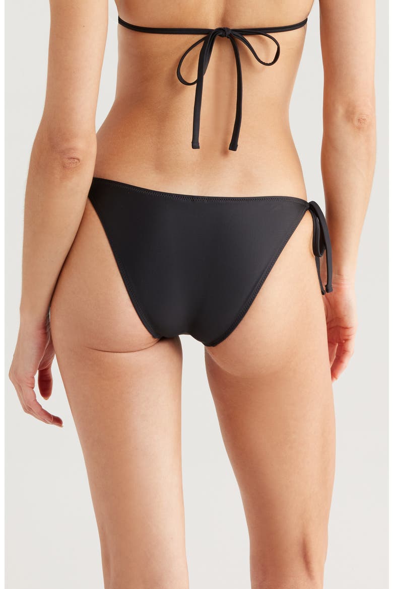The Iris Side Tie Bikini Bottoms, Alternate, color, NOIR