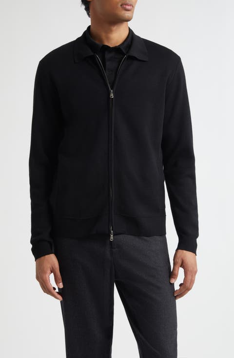 Merino Wool Zip Cardigan