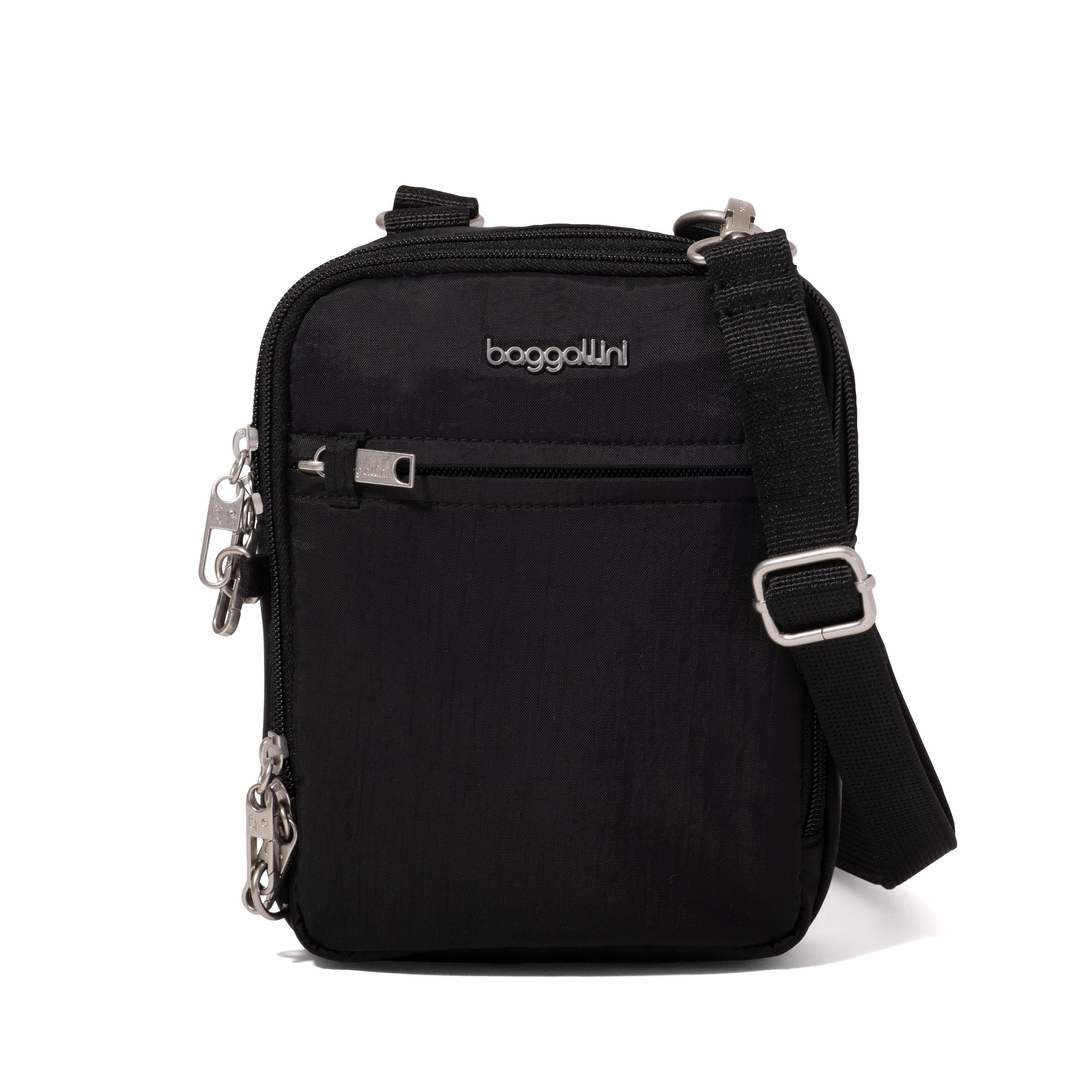 BAGGALLINI Securtex Anti-Theft Mini Everything Crossbody, Main, color, Black