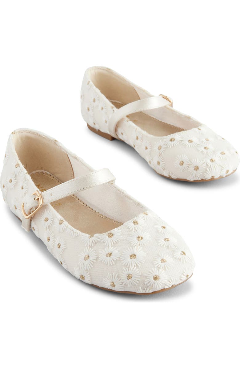 NEXT Kids' Embroidered Daisy Mary Jane Flat, Main, color,