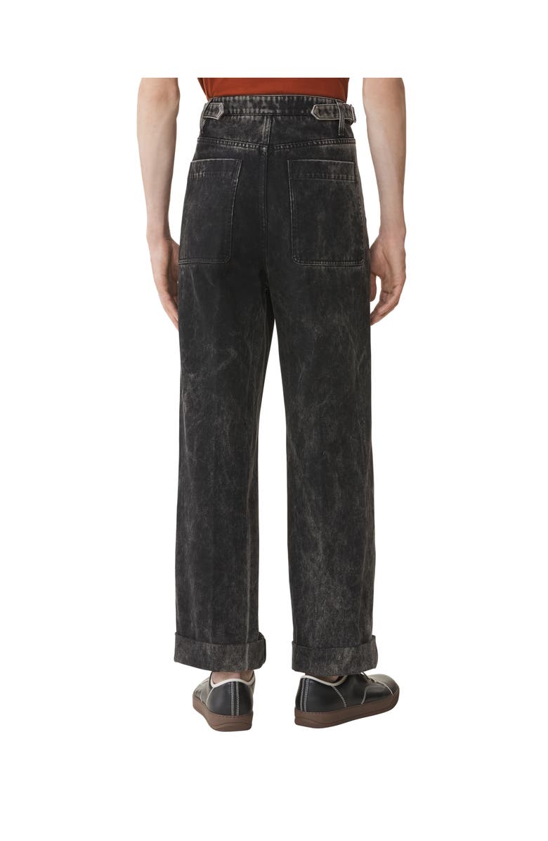 Lanvin Loose Fit Washed Denim Pants, Alternate, color, Noir
