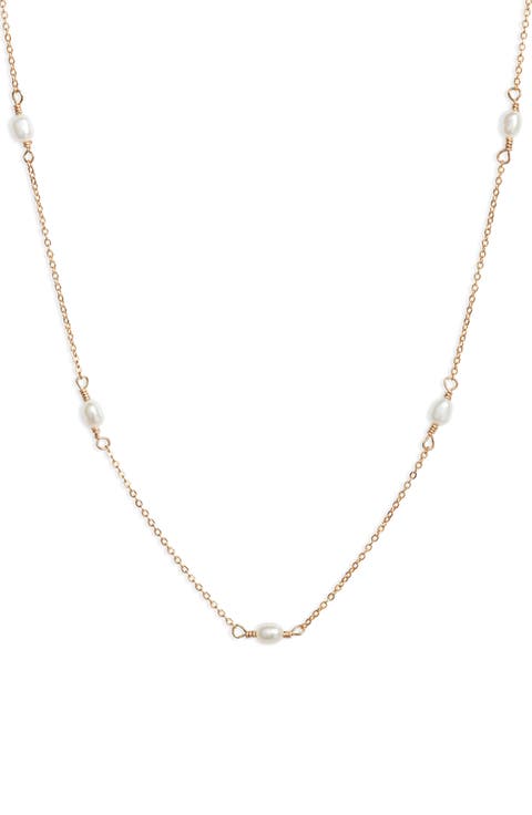 Madeline Freshwater Pearl Station Necklace